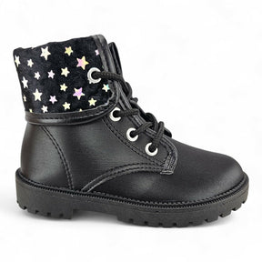 Bota Molekinha Detalhe Veludo Estrelas
