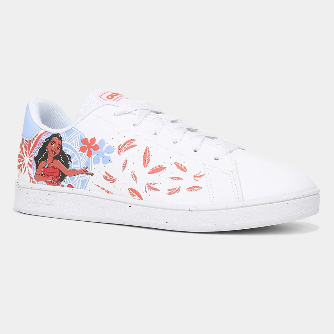 Tênis Infantil Adidas Advantage Moana - Branco+Azul